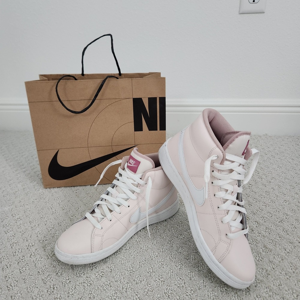 Nike Court Royale 2 Mid Pink White High Top Sneakers DQ4286-600 Womens 8